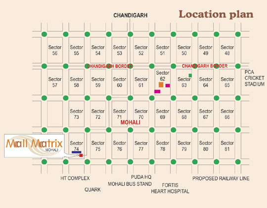 Mall Matrix location map