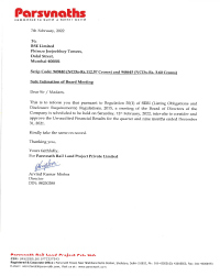 Intimation of Board Meeting 12.02.2022