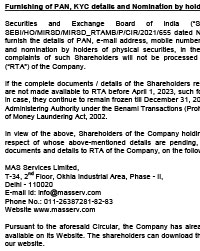 Furnishing of PAN, KYC Details and Nomination