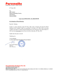 Intimation of Board Meeting - 27.05.2022