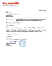 Intimation of Board Meeting 31.01.2024