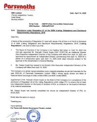 Appointment Cessation of Independent Director - Credit Rating